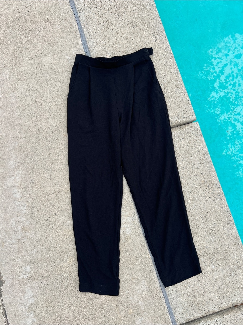 American Apparel Fall High Rise Black Tapered Trouser Pants Minimalist Office